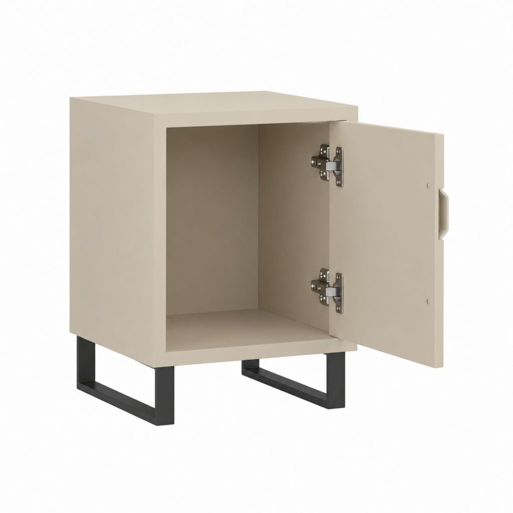 Nachttisch mit Tür Beige Spanplatte rechteckig 40 x 40 x 55 cm