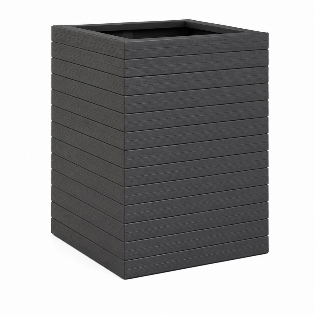 Pflanzkübel Hoch Anthrazit Polypropylen Quadratisch 40 x 40 x 80 cm