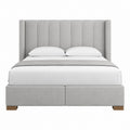 Boxspringbett Hellgrau Polyester-Webstoff Rechteckig 180 x 200 cm