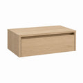 Hängender Nachttisch Eiche hell MDF rechteckig mit Schublade 60 x 40 x 25 cm