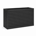 Pflanzkasten Hochbeet Schwarz aus WPC Holzfasern und Polyethylen Rechteckig 100 x 43 x 54 cm
